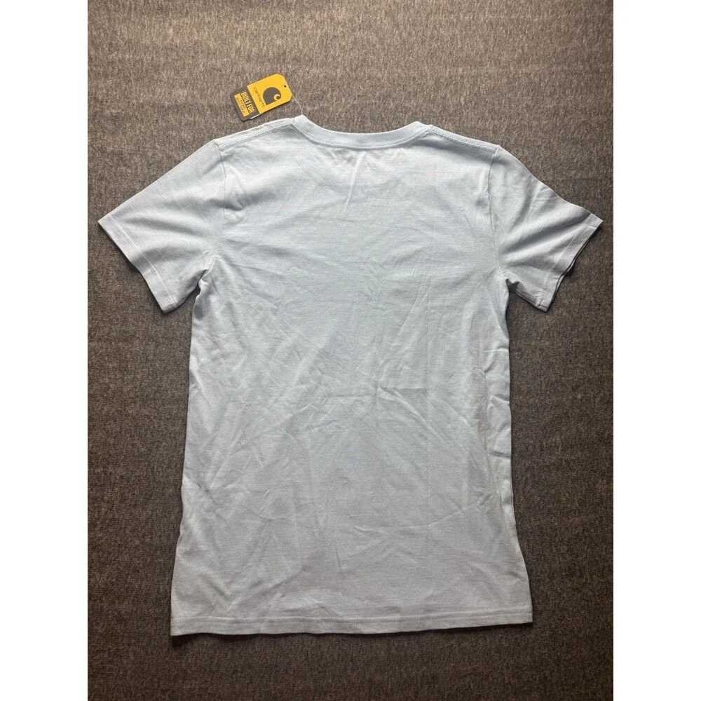 Carhartt Big Kids Blue Rugged Workwear Tee Shirt Basic T-shirt Size L 14-16